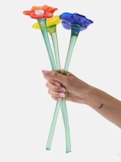HOFF Decoración|Decoración^MOUTHBLOWN CRYSTAL FLOWER YELLOW