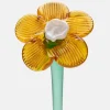HOFF Decoración|Decoración^MOUTHBLOWN CRYSTAL FLOWER MUSTARD