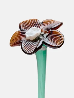 HOFF Decoración|Decoración^MOUTHBLOWN CRYSTAL FLOWER BROWN